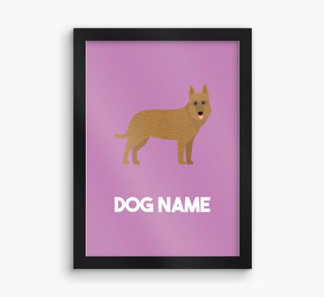 Dog Name & Profile: Personalised {breedFullName} Framed Print